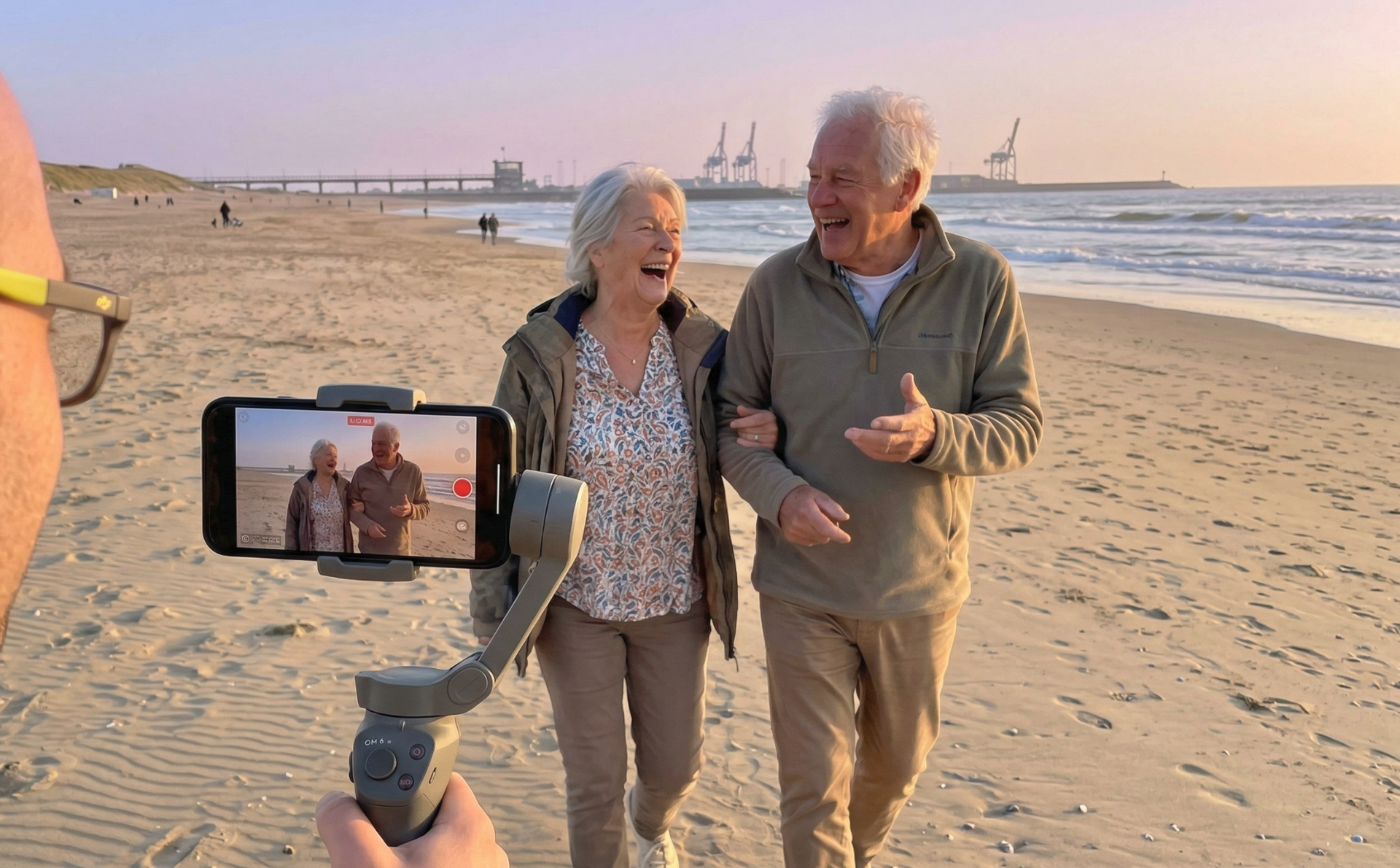 Familie samen op het strand — een moment om vast te leggen