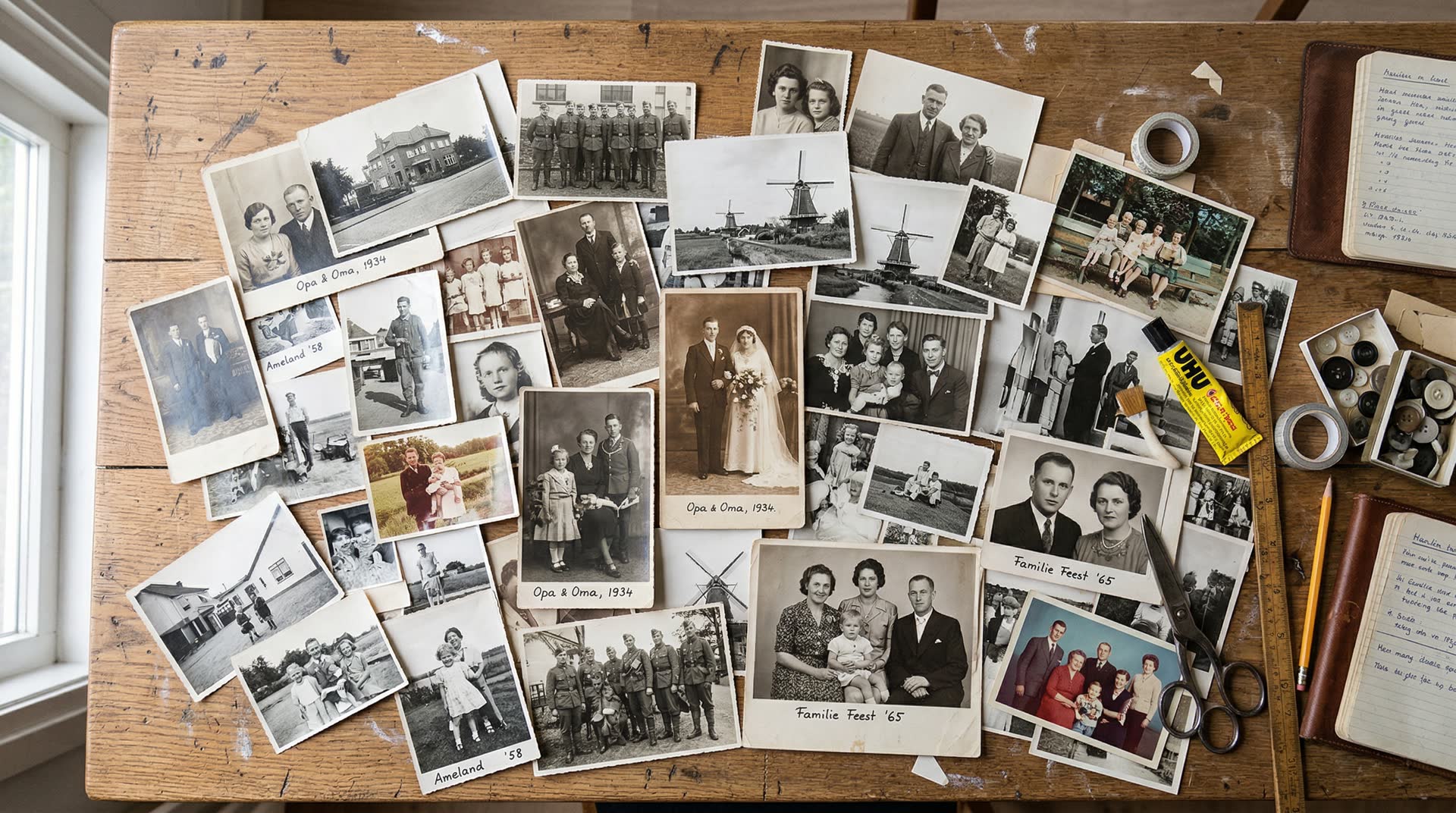 Oude foto's klaar voor restauratie en digitalisering